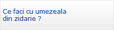 Ce faci cu umezeala 
din zidarie ?
